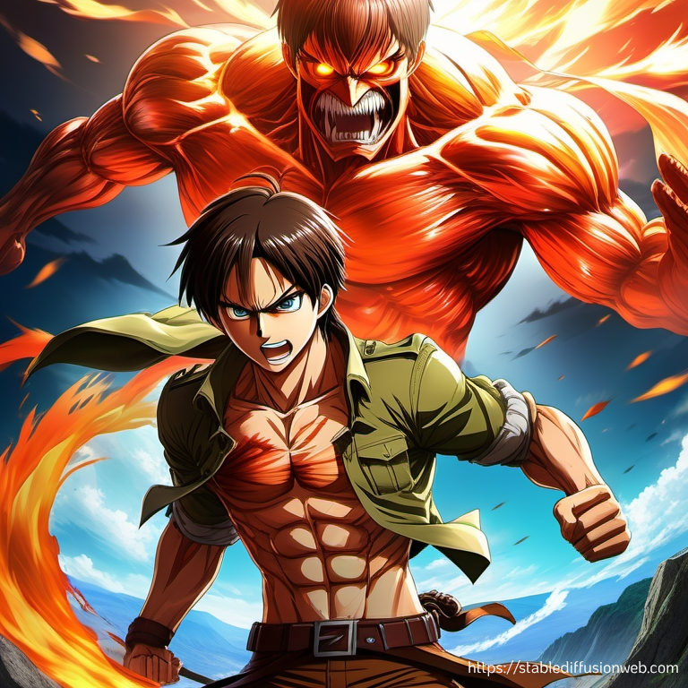 Eren Yeager de ataque a los titanes by zelldinchit on DeviantArt