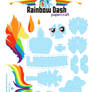 Rainbow Dash Papercraft