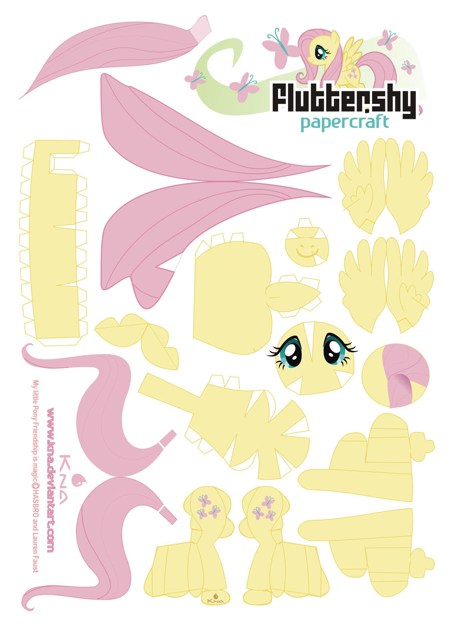 Fluttershy Minecraft Skin  Free Printable Papercraft Templates