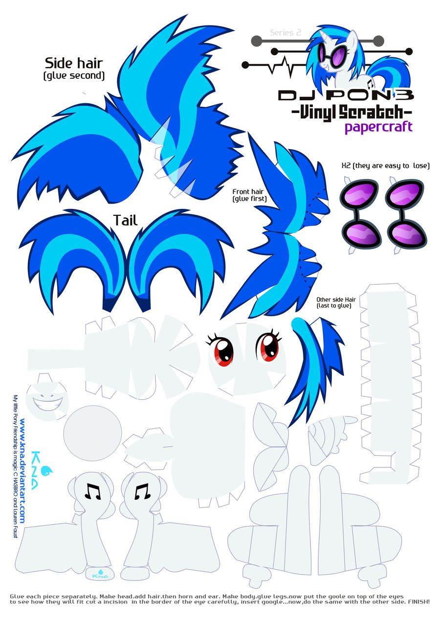 vinyl Scratch DJPON3papercraft