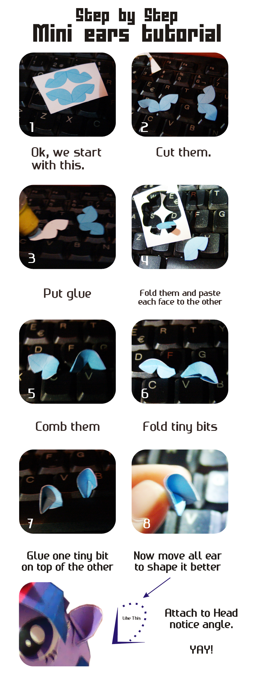 Little Ears Instructions.pdf Step by Step Ear Tutorial by Kna on DeviantArt