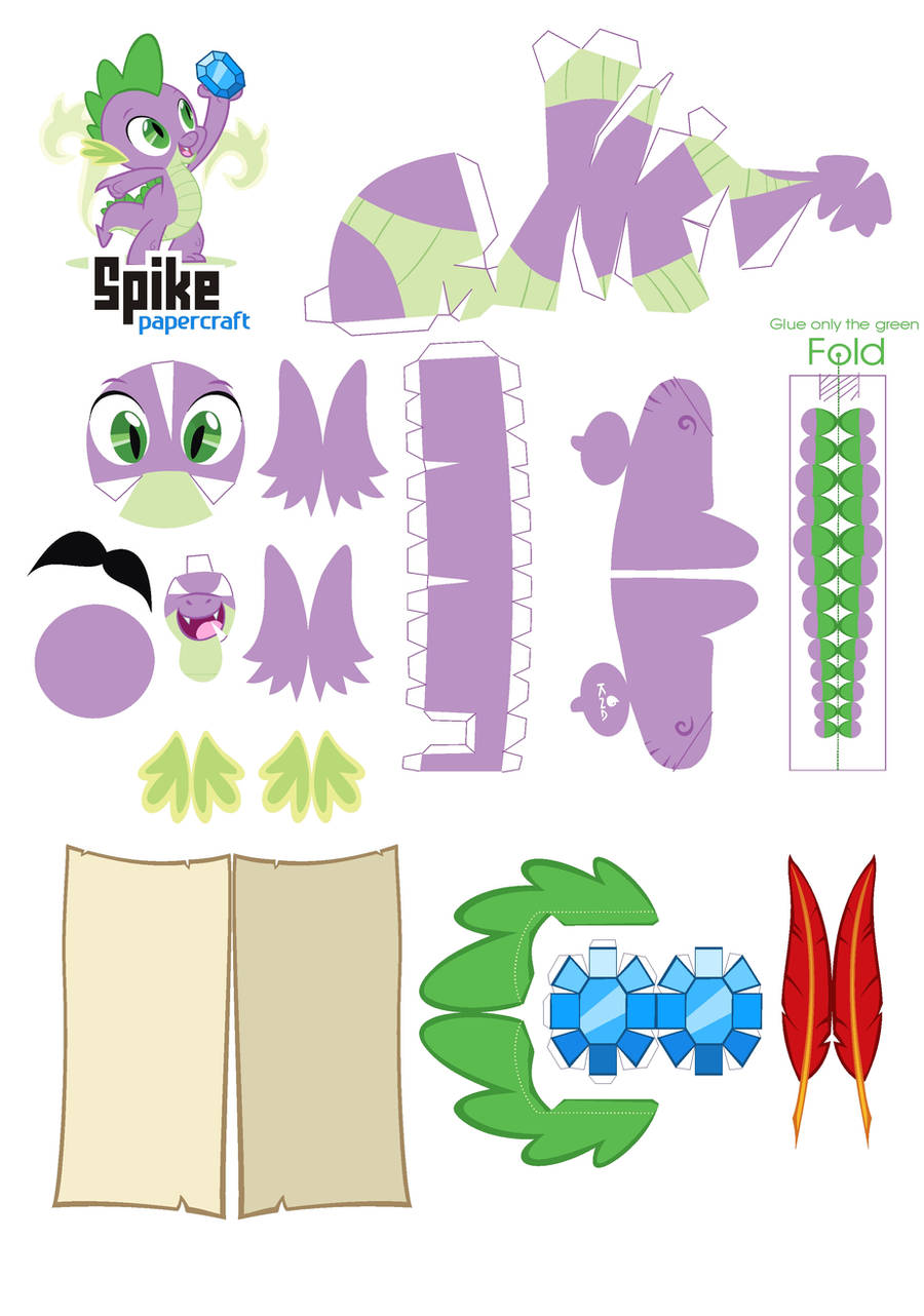 Spike Papercraft pattern by Kna