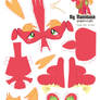 Big Mac Papercraft pattern 01
