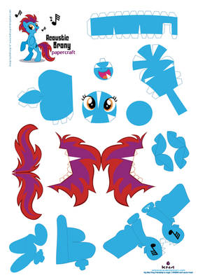 Acoustic Brony Papercraft Pattern