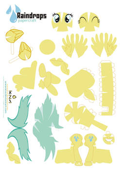 Raindrops Pony Papercraft