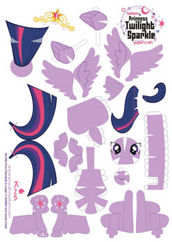 Twilicorn Papercraft pattern