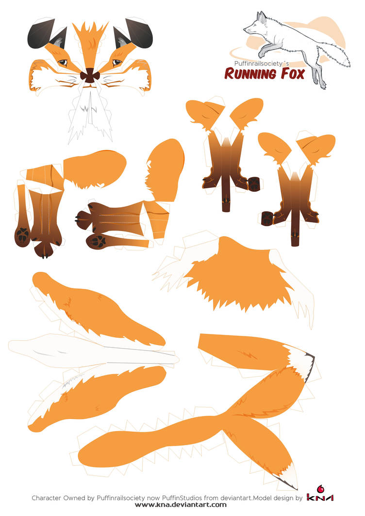 Quick Brown Fox papercraft Pattern by Kna on DeviantArt quick-brown-fox-papercraft-pattern-by-kna-on-deviantart