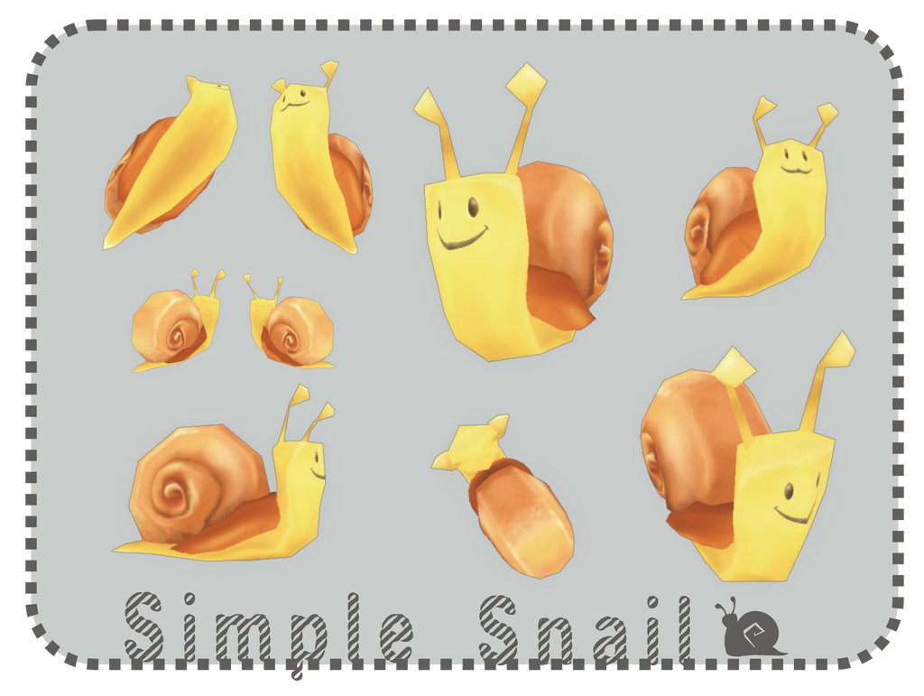 3d Snail Lowpoly by Kna