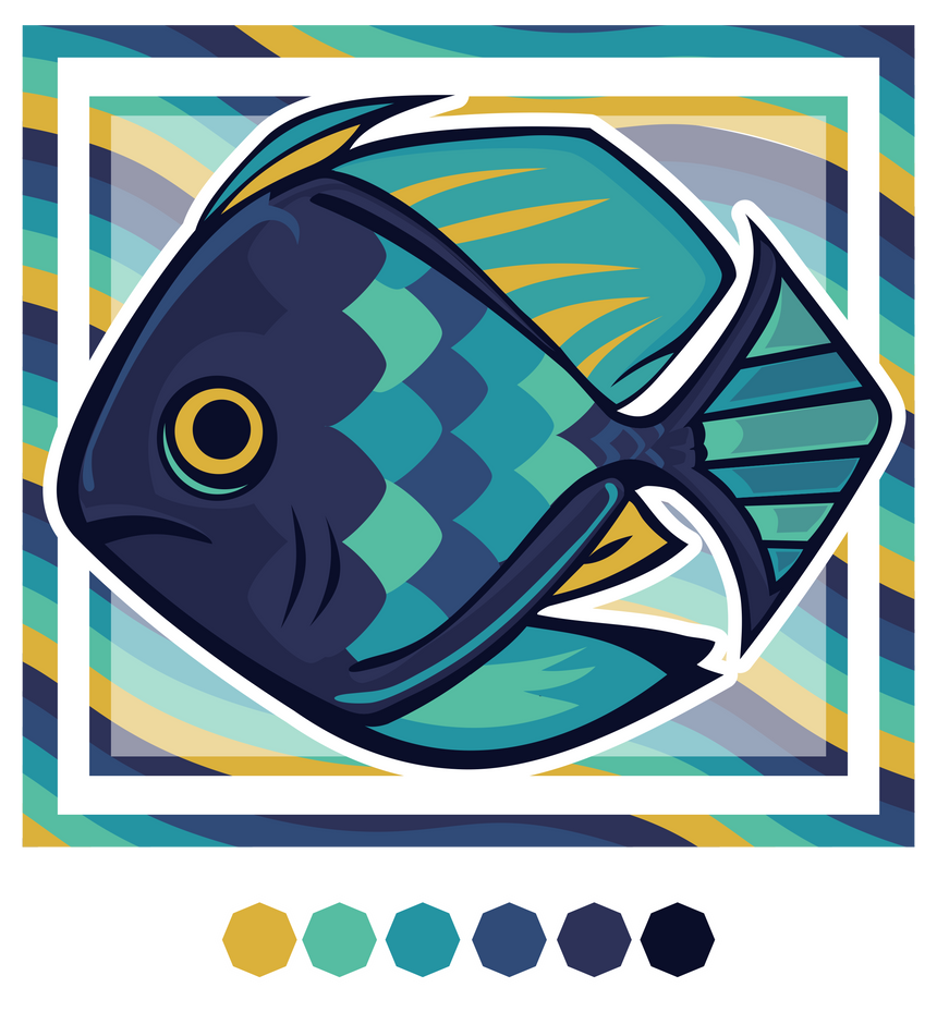 Hexacolored Fish by Kna on DeviantArt