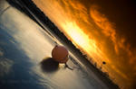wet sand + red sky by 5iM0N