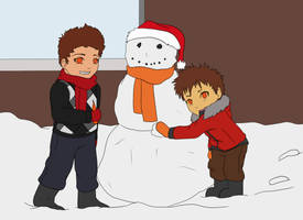 Building a Snowman Base Colours and Lineart