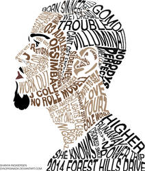 Note to Self - J.Cole Typographic Art