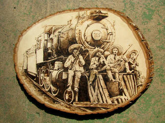 Mexican revolution Woodburning