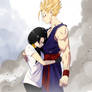 the first embrace_DBZ Fan art