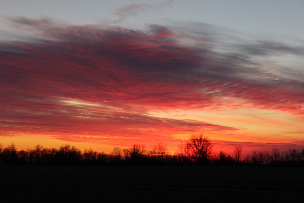 Red sky at night