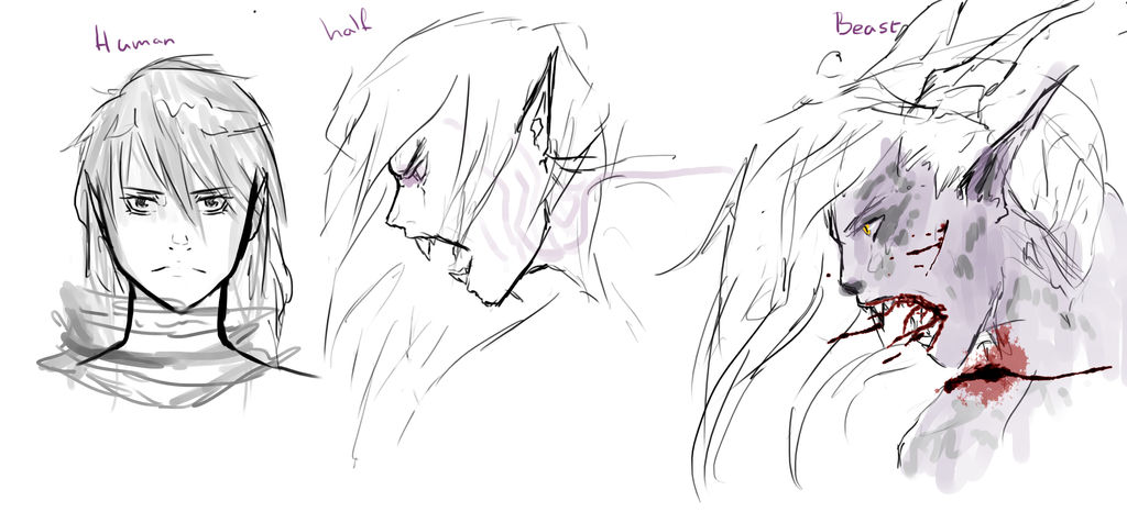 Beast First Form Forms of a Beast sketches by HuntingForBeasts on DeviantArt
