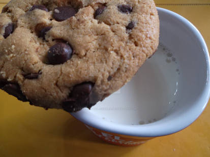 Chocolate chip cookie and Milk