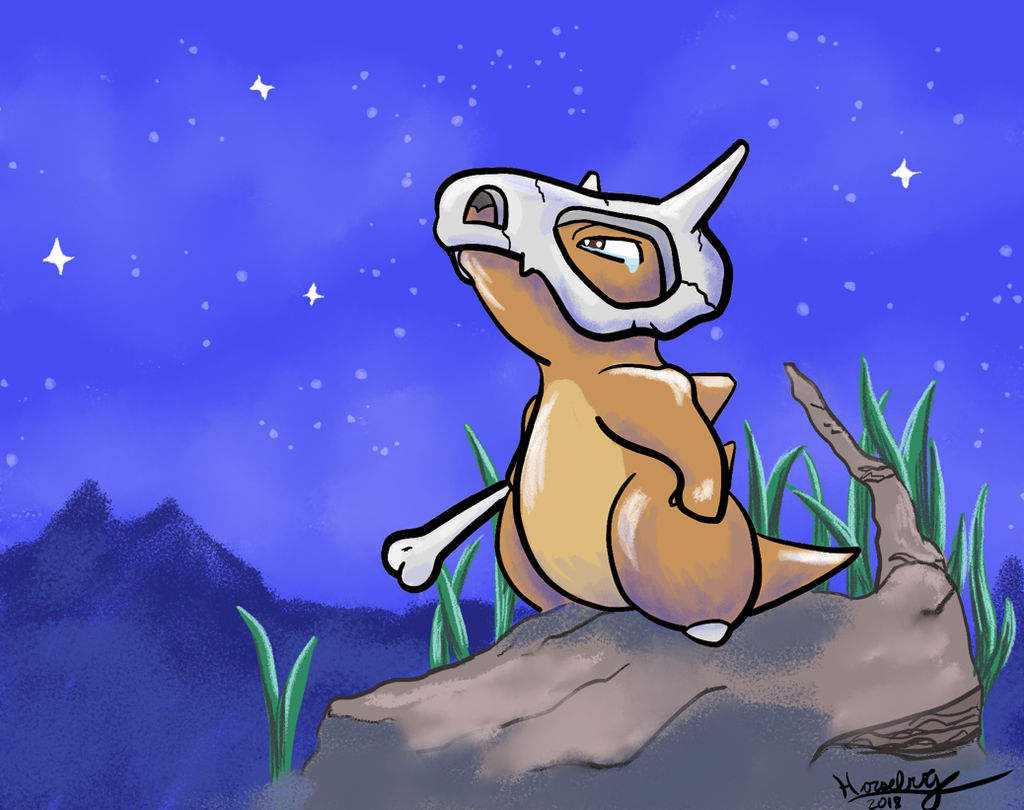 Cubone Drawing by HorsebugArt on DeviantArt