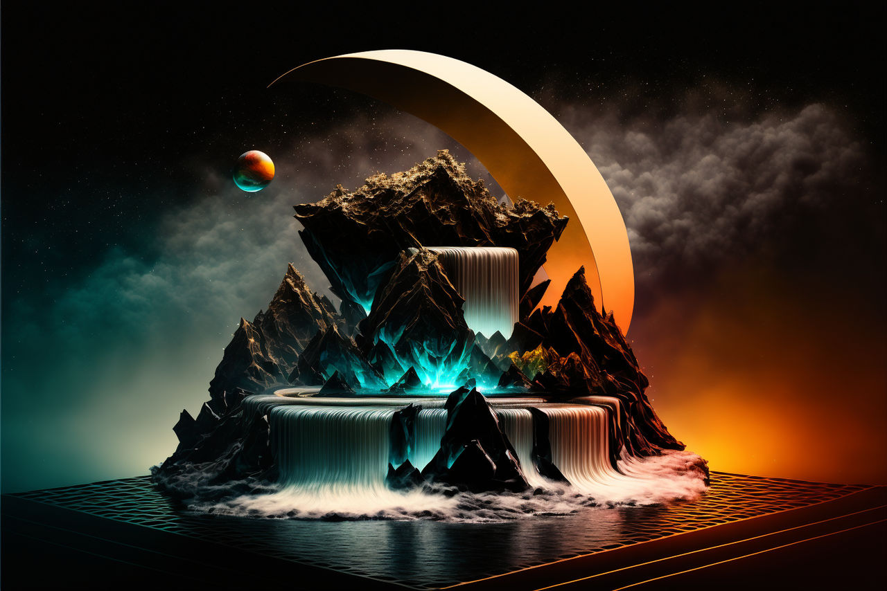 Waterfall Abstract Background Waterfall abstract art surreal by Tryintogetthere on DeviantArt