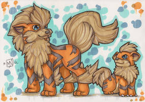 Arcanine and Growlithe