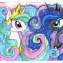 Two sisters: Celestia and Luna