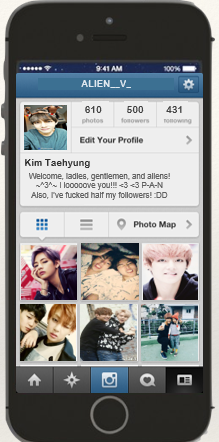 Bts V Instagram Profile By No Jams Jimin On Deviantart