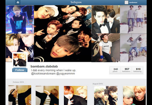 GOT7 BamBam Instagram Profile