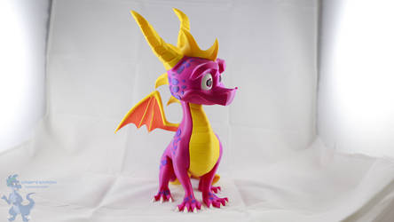 Spyro the Dragon 3D Printed (35cm tall) view 2