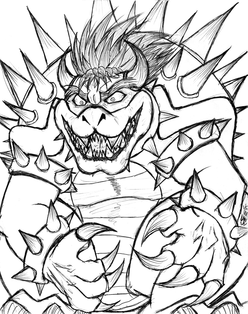 Bowser Fanart Sketch