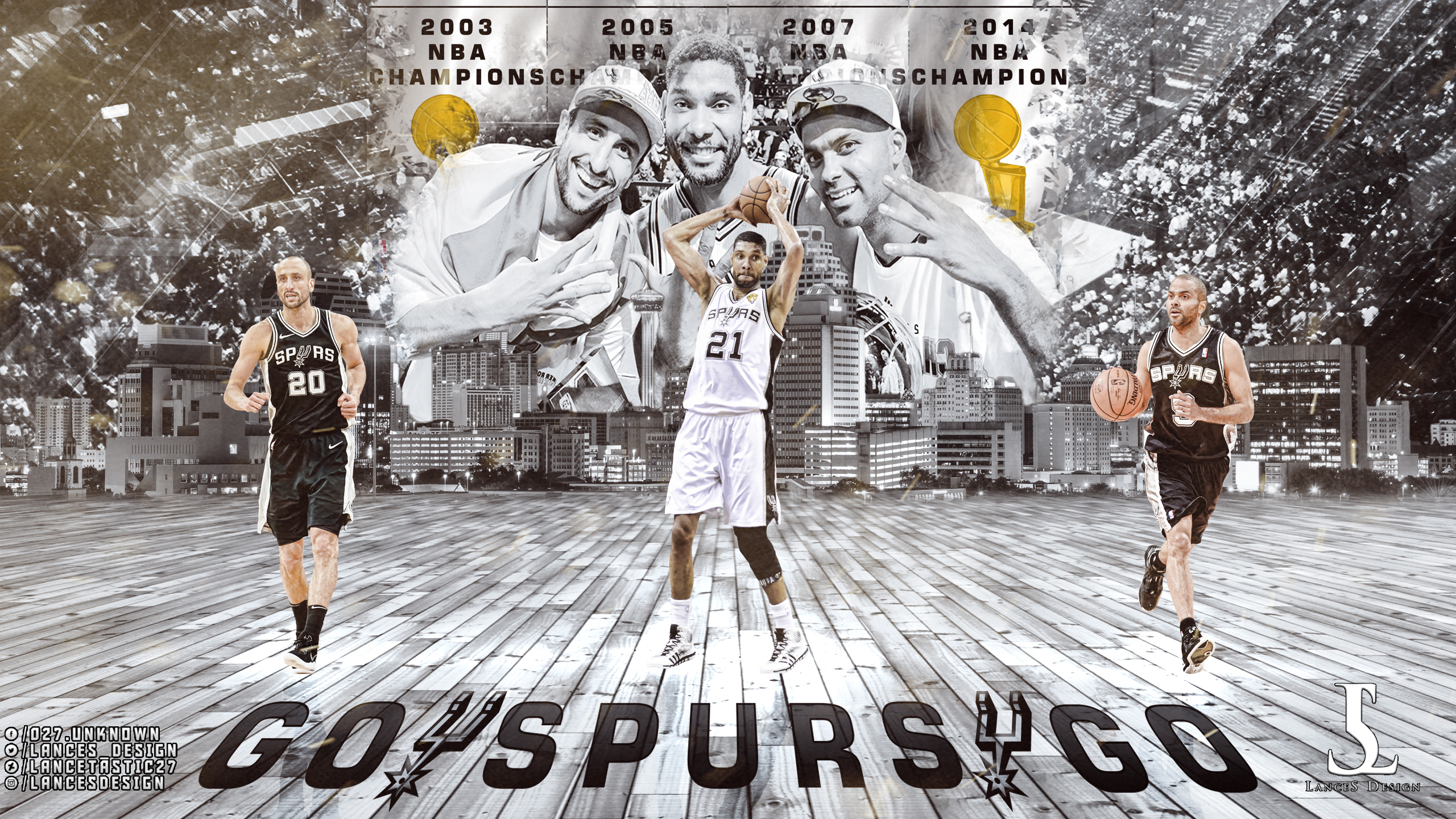 San Antonio Spurs Big 3 Wallpaper