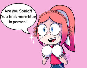 Alexa's reaction to meeting sonic