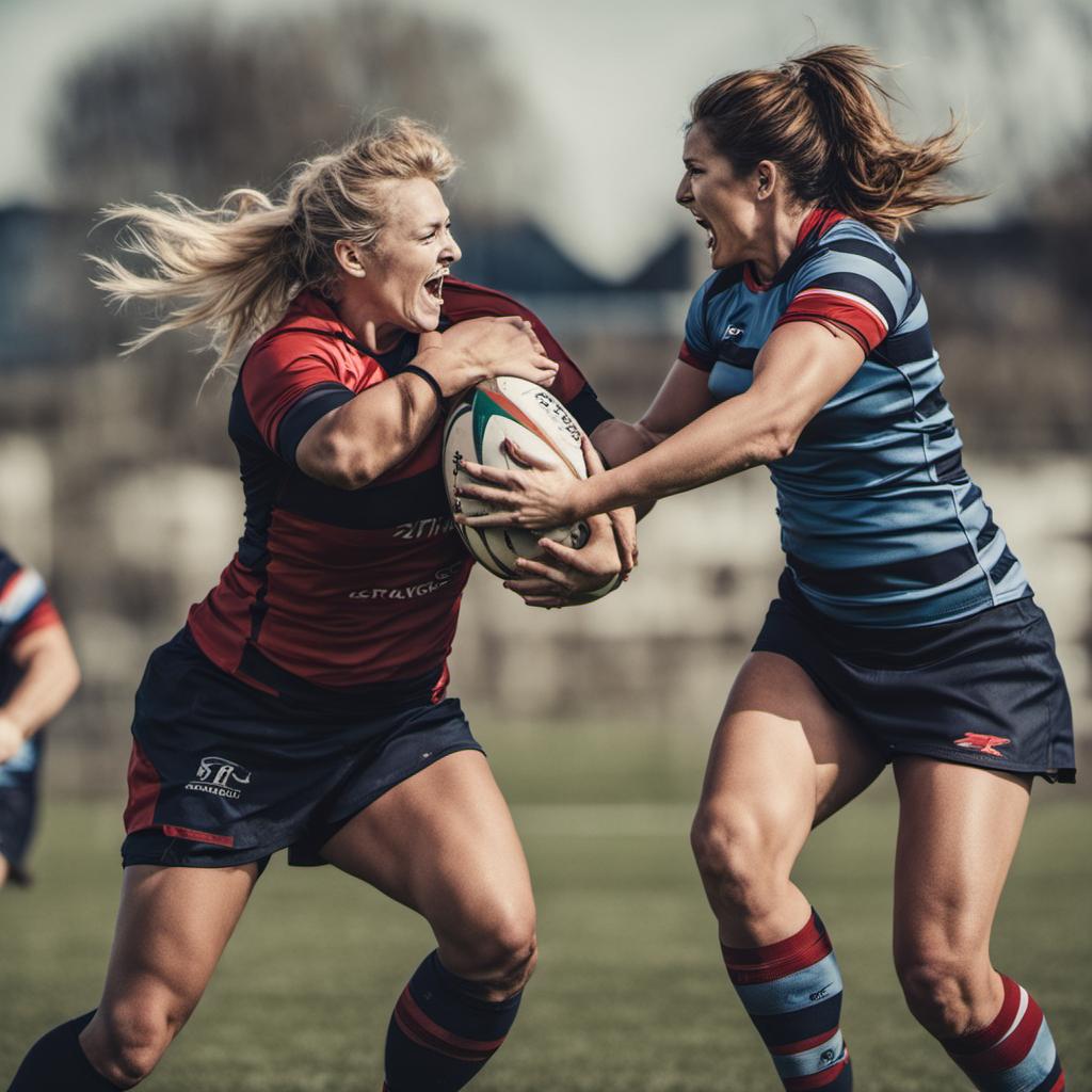 Female Rugby Brawl Two Women Rugby Players Fighting On Pitch by tomboy888888 on DeviantArt