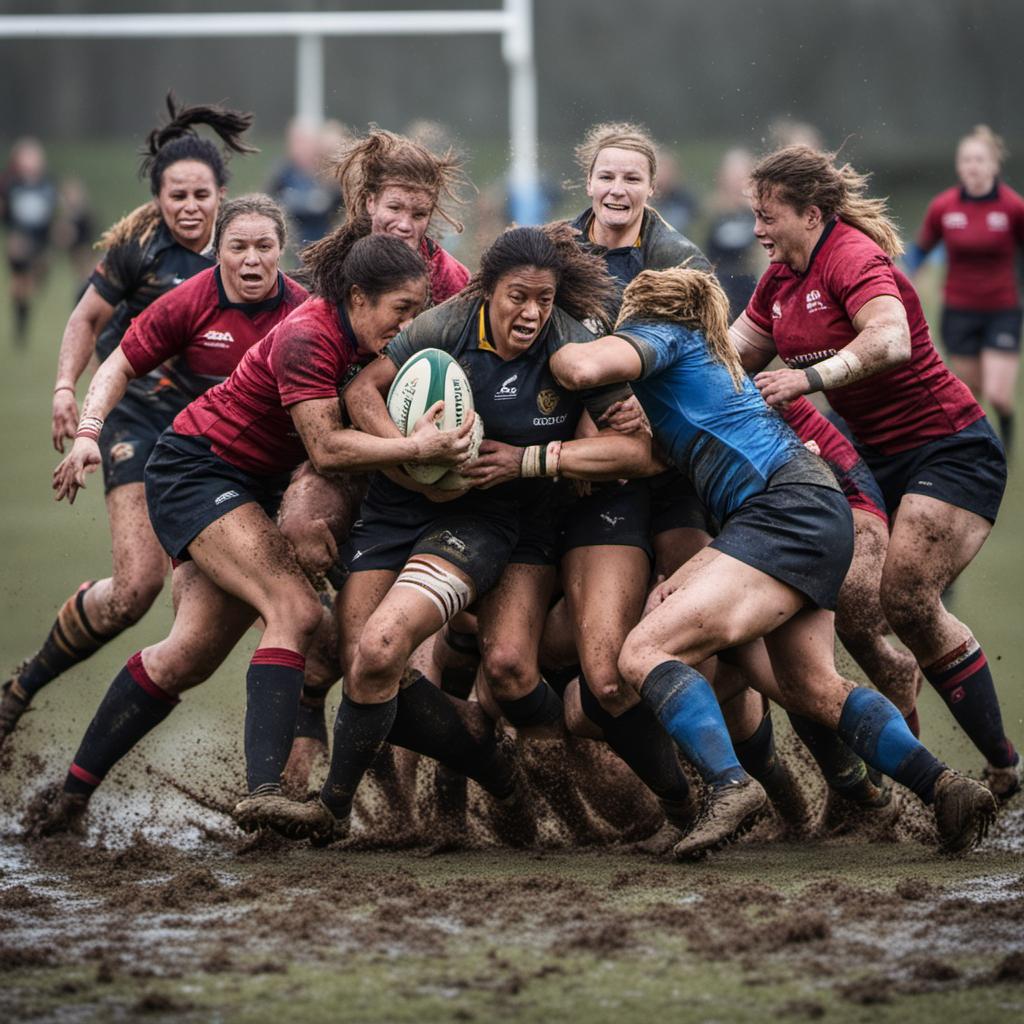Female Rugby Brawl Two Strong Female Rugby Teams Battle For The Ball by tomboy888888 on ...