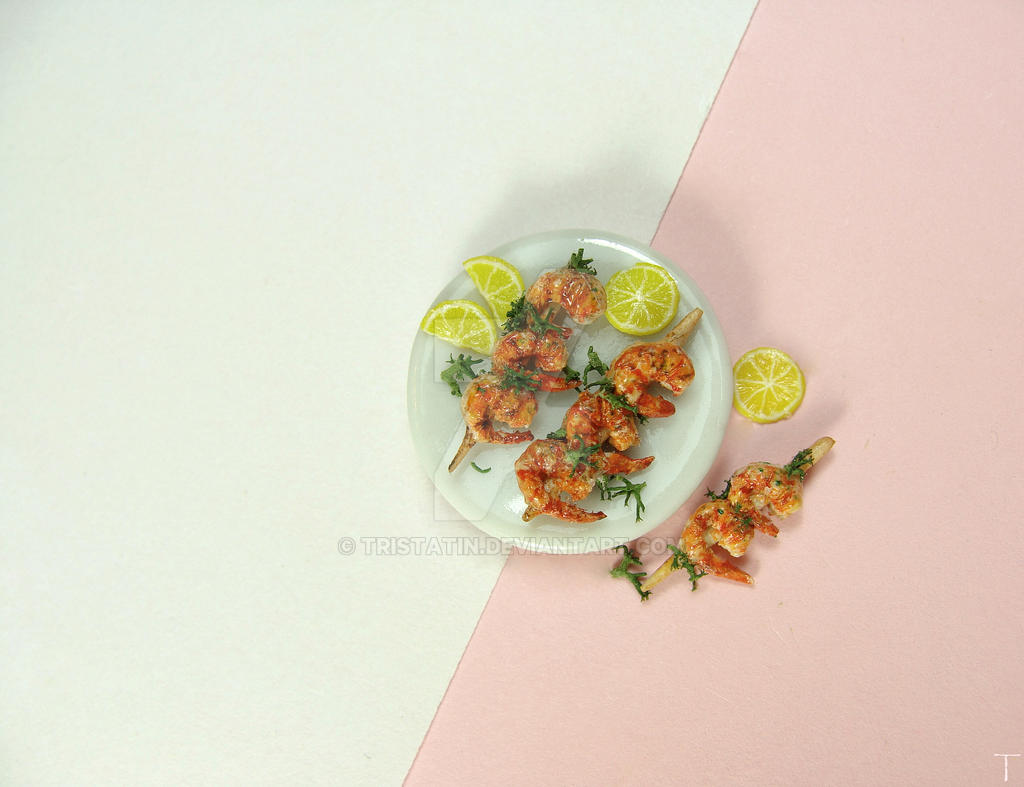 Miniature Shrimp Skewers from Polymer Clay by Tristatin on DeviantArt