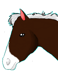 Pixel Horse Head