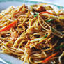 fried noodles with vegetables