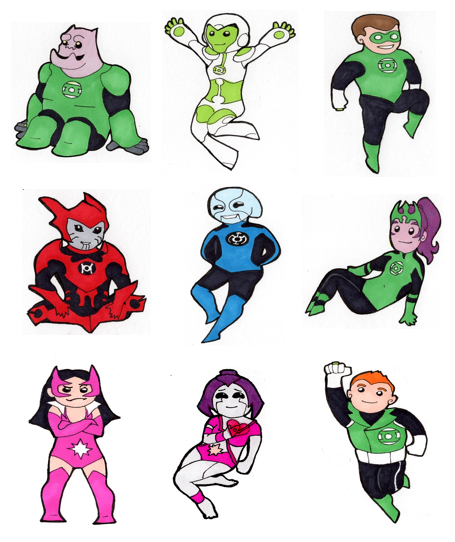 Green Lantern the Animated Series Chibis