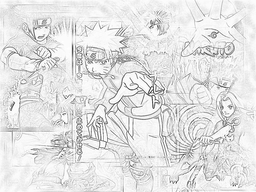 Naruto Collage-Black and White by CarlosRKB on DeviantArt Naruto Collage-Black and White by CarlosRKB on DeviantArt