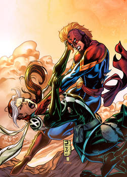Captain Marvel vs Rouge Colored 