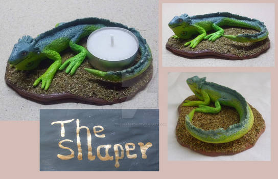 Iguana tealight holder OOAK handmade