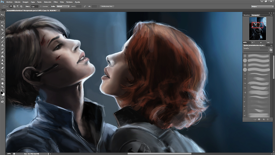 Maria Hill x Black Widow WIP by Nia90