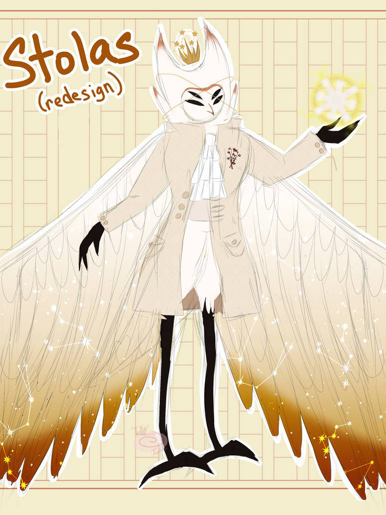 Stolas Custom Design warmup (Stolas Redesign) by SprinkleCakeh on DeviantArt