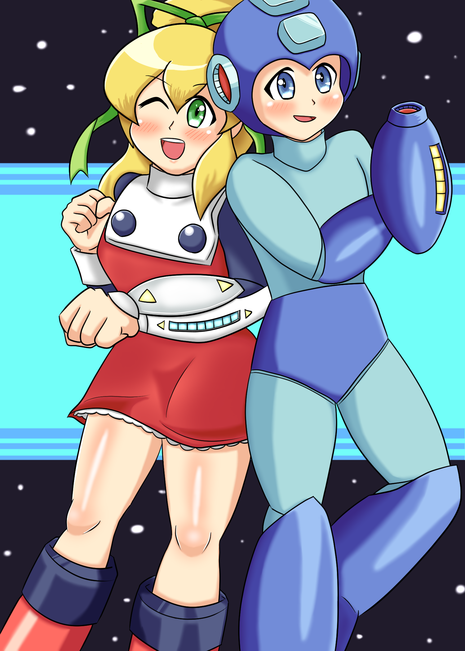 Mega Man And Roll By Shiyamoegin On Deviantart.