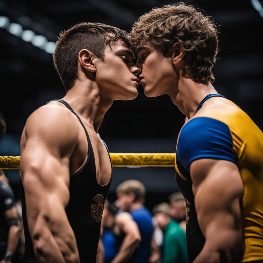 Kissing Wrestlers By Benjena On DeviantArt kissing-wrestlers-by-benjena-on-deviantart