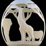 Carved Ostrich egg - 'Africa'