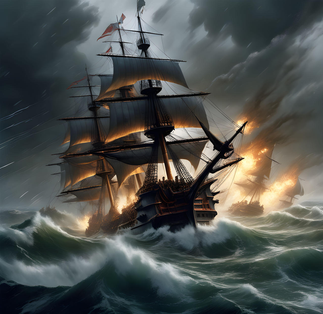 Pirate Runes The Wrath of the Sea and Valor of a War Galleon by ishi99 on DeviantArt