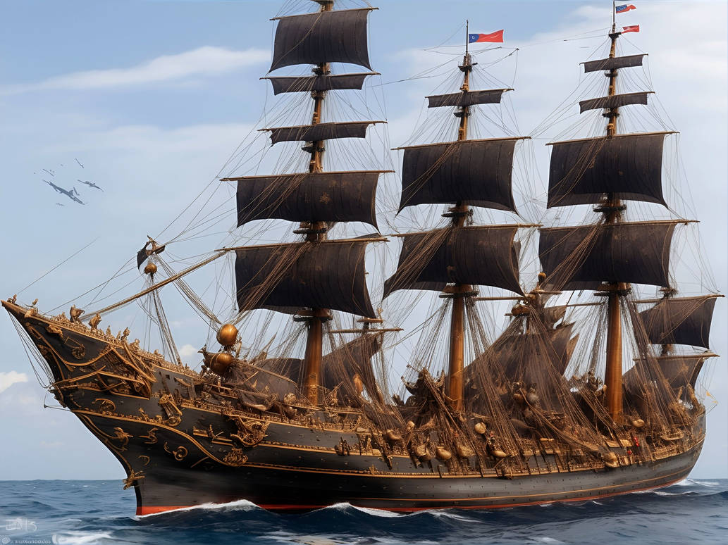 Huge Galleon Showing His Majestic Beauty! by ishi99 on DeviantArt