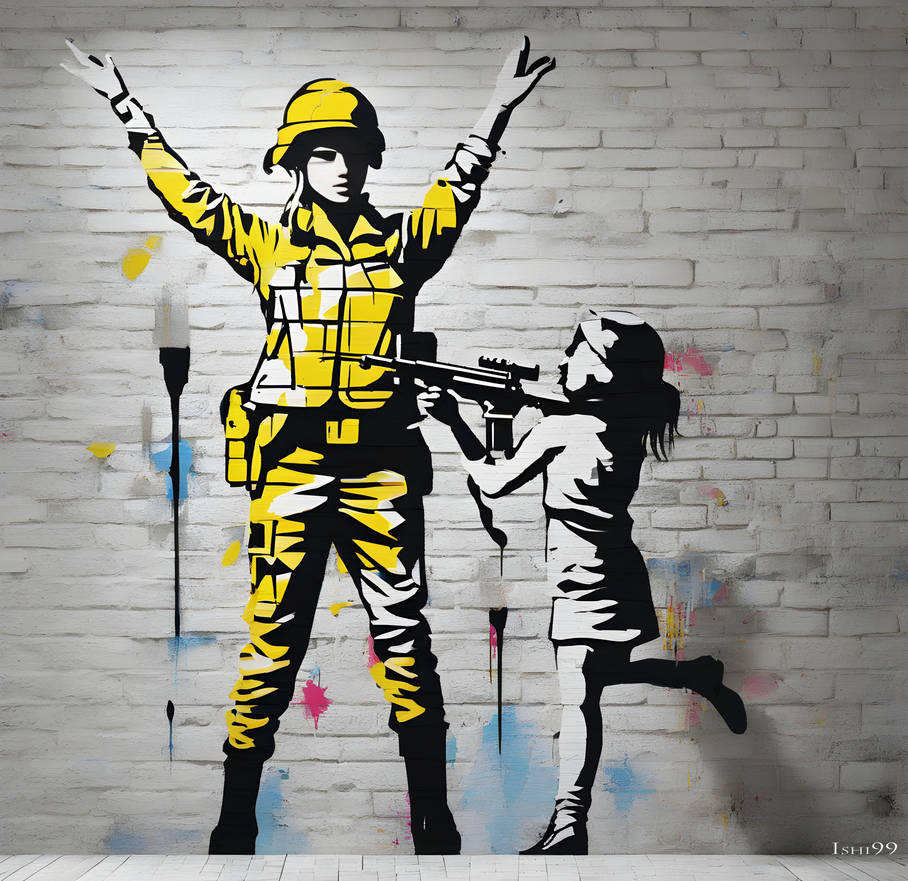 Artistic Impression Bansky Wall Art by ishi99 on DeviantArt