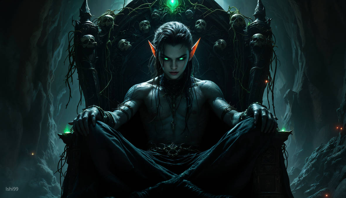 The Dark Elf Ruler in His Realm Of Darkness by ishi99 on DeviantArt