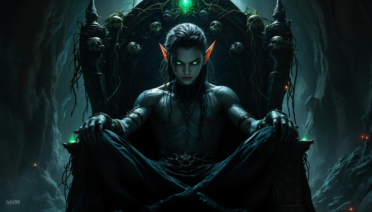 The Dark Elf Ruler in His Realm Of Darkness by ishi99 on DeviantArt